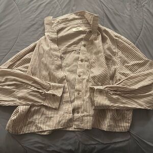 Marine Layer Brown Striped Shirt